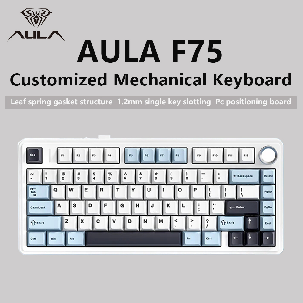 Laptop Accessories Uk - AULA F75 2.4G Wireless/Bluetooth/Tastiera meccanica da