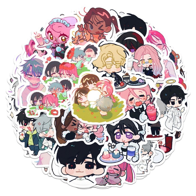 Laptop Accessories To Gift - Set di 80 Adesivi Cartoon Anime